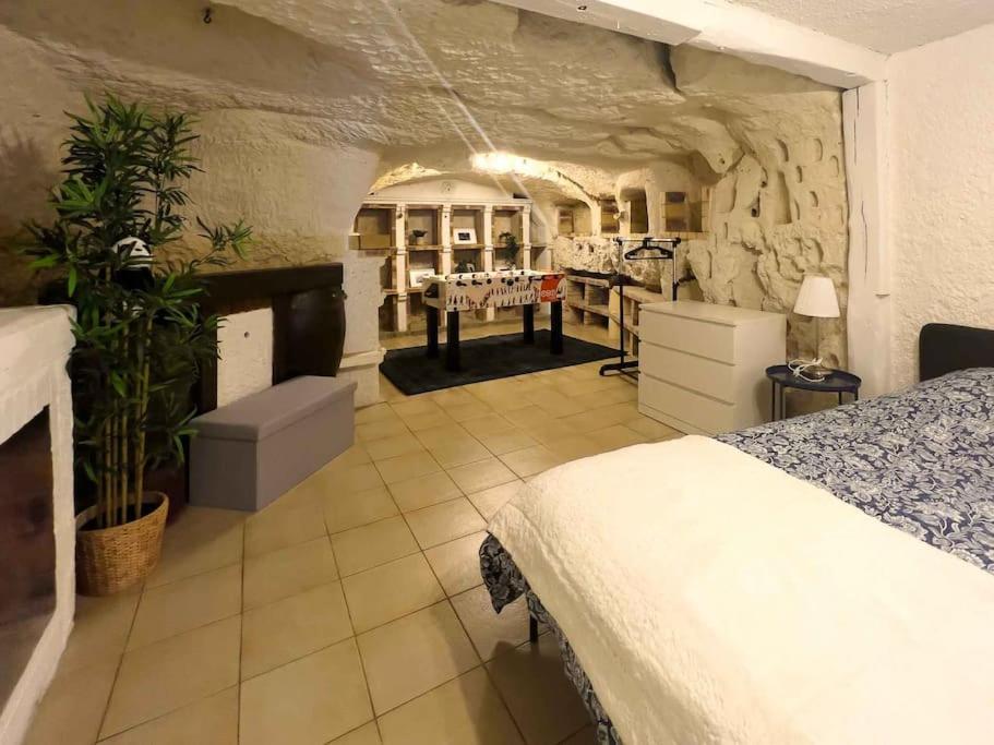 Maison Semi-Troglodyte Avec 4 Velos Rochecorbon Dış mekan fotoğraf